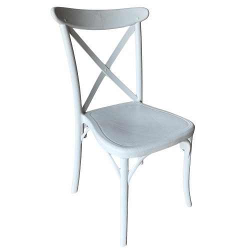 Chaise dos croisé blanche